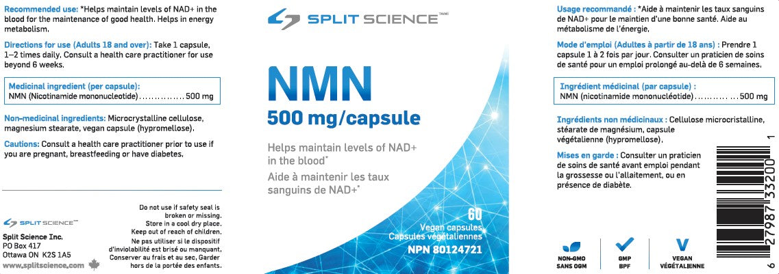 NMN 500 mg/capsule